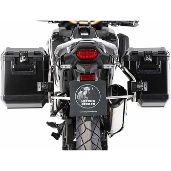 サイドキャリア カットアウト ステンレス Xplorer ブラック サイドボックス付 Honda CRF 1100L アフリカツイン Adv. Sports (2020-) HEPCO&BECKER (ヘプコ&ベッカー)