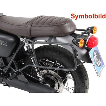 サイドキャリア パーマネントマウント クロム Triumph Bonneville T 100 / ブラック from 2017 HEPCO&BECKER (ヘプコ&ベッカー)