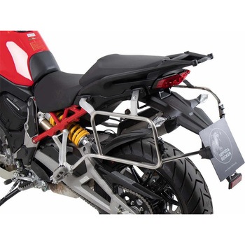 サイドケースホルダー + Xplorer(Cutout)セット， シルバー DUCATI ムルティストラーダ V4 HEPCO&BECKER (ヘプコ&ベッカー)