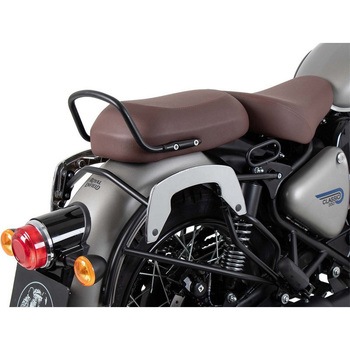 サイドソフトケースホルダー(キャリア)「C-Bow」， クローム， Royal Enfield Classic 350 HEPCO&BECKER (ヘプコ&ベッカー)