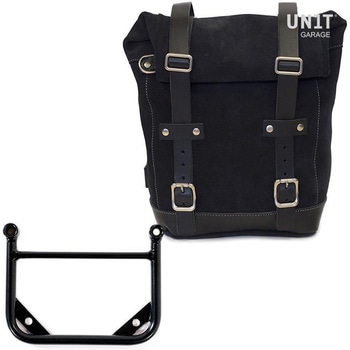 サイドバッグ in split leather + ユニバーサルフレーム | U002-1006 UnitGarage (ユニットガレージ)