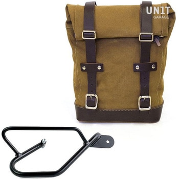 サイドパニアケース Canvas + 右 サブフレーム Guzzi V9 Bobber | U001-2250DX UnitGarage (ユニットガレージ)