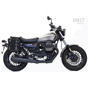 サイドパニアケース Canvas + 右 サブフレーム Guzzi V9 Bobber | U001-2250DX UnitGarage (ユニットガレージ)