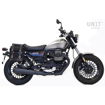 サイドパニアケース Canvas + 右 サブフレーム Guzzi V9 Bobber | U001-2250DX UnitGarage (ユニットガレージ)