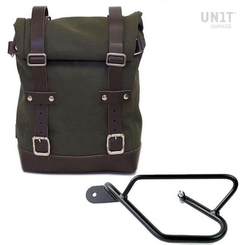 U001+2250SX-Green-Brown �T�C�h�p�j�A�P�[�X Canvas + �� �T�u�t���[�� Guzzi V9 Bobber | U001-2250SX UnitGarage (���j�b�g�K���[�W) �O���[���E�u���E���F 64924179