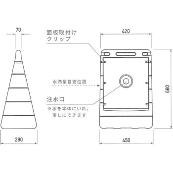Sバリアホップサイン(注水タイプ) 本体 CONDOR(山崎産業)