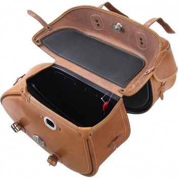 サドルバッグ Buffalo (バッファロー) ブラウン C-Bow シーボウキャリア用 HEPCO&BECKER (ヘプコ&ベッカー)