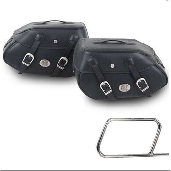 サドルバッグ セット Buffalo (バッファロー) ブラック チューブ サドルバッグキャリア用 - HEPCO&BECKER (ヘプコ&ベッカー)