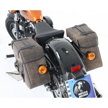 サドルバッグホルダー カットアウト ブラック Harley-Davidson Sportster 883 Roadster/Iron 883/Super Low/ 8 HEPCO&BECKER (ヘプコ&ベッカー)