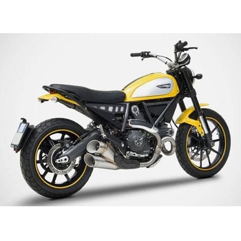 ステンレス レーシング スリップオン + カーボン ヒートシールド DUCATI スクランブラー 800 (2015-2019) ZARD (ザード)