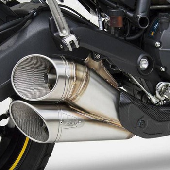 ステンレス レーシング スリップオン + カーボン ヒートシールド DUCATI スクランブラー 800 (2015-2019) ZARD (ザード)