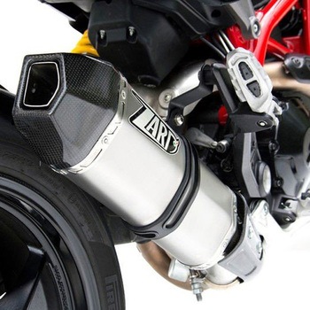 ステンレススチール スリップオン + カーボンエンドキャップ DUCATI HYPERMOTARD SP (2013) ZARD (ザード)
