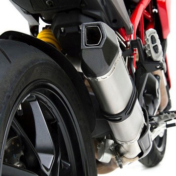 ステンレススチール スリップオン + カーボンエンドキャップ DUCATI HYPERMOTARD SP (2013) ZARD (ザード)