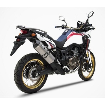 ステンレススチール スリップオン + カーボンエンドキャップ HONDA アフリカツイン (2016-2019) ZARD (ザード)