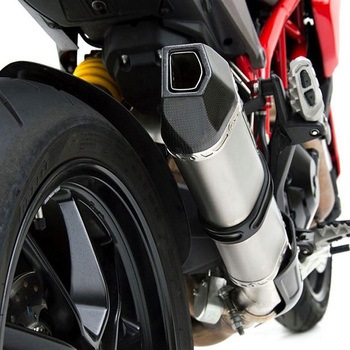 ステンレススチール レーシング スリップオン + カーボンエンドキャップ DUCATI HYPERMOTARD SP (2013) ZARD (ザード)