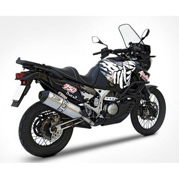 ステンレススチール レーシング スリップオン + カーボンエンドキャップ HONDA アフリカツイン 750 (1993-2000) ZARD (ザード)