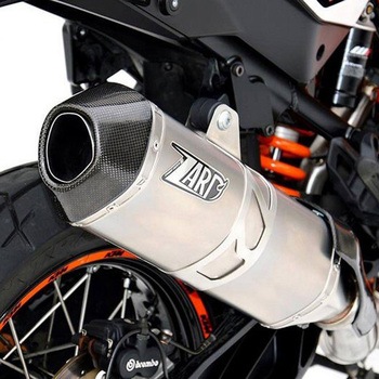 ステンレススチール レーシング スリップオン + カーボンエンドキャップ KTM 1050/1190/1290 ADVENTURE (2013-2016) - ZARD (ザード)