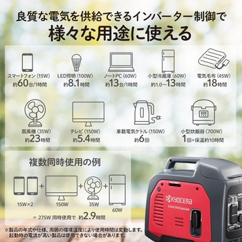 カセットボンベ式発電機 京セラ