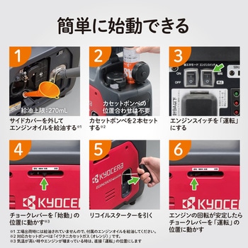 カセットボンベ式発電機 京セラ