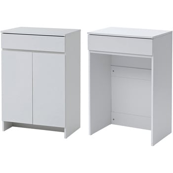 キッチンカウンター キッチンラック 2点セット ゴミ箱上ラック & キャビネット YAMAZEN(山善)