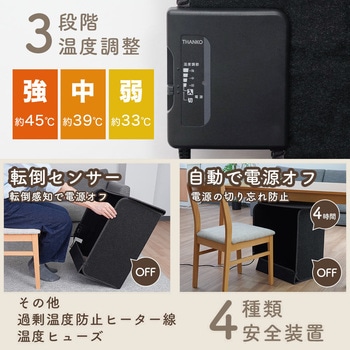 消臭マット付き6面大型パネルヒーター サンコー