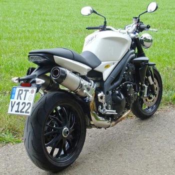 スリップオンマフラー 3-2 ステンレス グラウンド オーバル-Tec EURO公道走行認可 for Speed Triple(05-10) BODIS (ボディス)