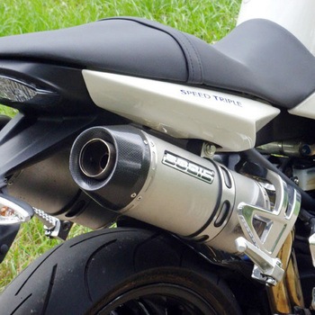 スリップオンマフラー 3-2 ステンレス グラウンド オーバル-Tec EURO公道走行認可 for Speed Triple(05-10) BODIS (ボディス)