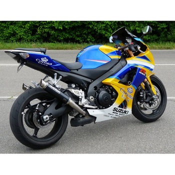 スリップオンマフラー 4-2 ステンレス ブラック GP1 EURO公道走行認可 for GSX-R 1000(07-08) BODIS (ボディス)