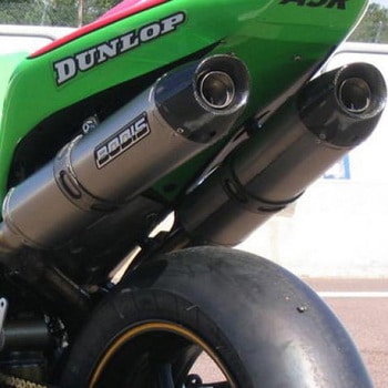 スリップオンマフラー セット Y-パイプ ステンレス/フルチタン オーバル Q2C EU公道走行認可 for ZX-10R(06-07) BODIS (ボディス)