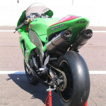 スリップオンマフラー セット Y-パイプ ステンレス/フルチタン オーバル Q2C EU公道走行認可 for ZX-10R(06-07) BODIS (ボディス)