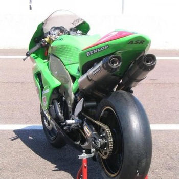 スリップオンマフラー セット Y-パイプ付 ーチタンー オーバル Q2C EURO公道走行認可 for NINJA ZX-10R(06-07) BODIS (ボディス)