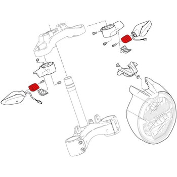 IDA51B ターンインジケーター - Mounting フロントadapters IDA51B ターンインジケーター - Mounting フロントadapters