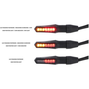 ターンインジケーター Task + rear position and stop light Led Approved ブラック CNC Racing (シーエヌシーレーシング)