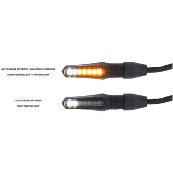 ターンインジケーター Task + フロントposition light Led ブラック CNC Racing (シーエヌシーレーシング)