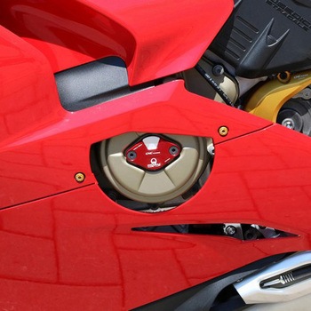 タイミングインスペクションカバー Ducati Panigale/Streetfighter V4 - Pramac Racing limited Edition Red CNC Racing (シーエヌシーレーシング)