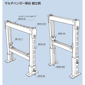 MHG-200 Un マルチハンガー付属品 電気亜鉛めっき仕上げ (ユニクロ) 1