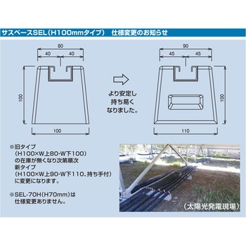 SEL-300 サスベース ステンレスハンガーレールタイプ H-100 1箱(2個) 南電機 【通販モノタロウ】