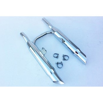 デュアルマフラー Custom Silenced クロム Suzuki VS 1400 INTRUDER (94-) Marving Exhaust (マービングエキゾースト)