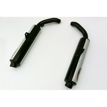 デュアルマフラー Cylindrical &Oslash； 100 ブラック + アルミニウム Honda ST 1100 PAN EUR Marving Exhaust (マービングエキゾースト)