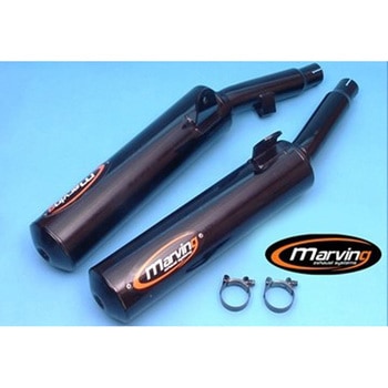 デュアルマフラー Cylindrical &Oslash； 114 ブラック Yamaha FJ 1200 92 Marving Exhaust (マービングエキゾースト)