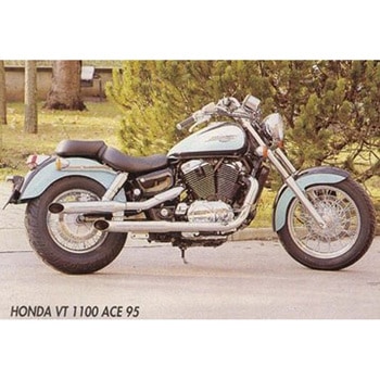 デュアルマフラー Legend クロム Honda VT 1100 SHADOW ACE Marving Exhaust (マービングエキゾースト)