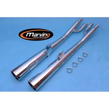デュアルマフラー Marvi クロム Honda CB 650 Marving Exhaust (マービングエキゾースト)