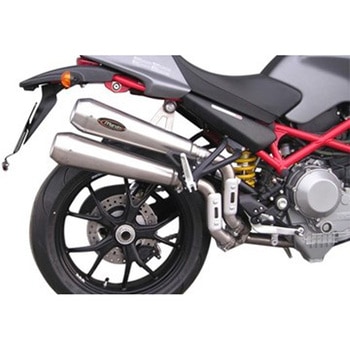 デュアルマフラー ダブルアウトゴーイング コニカルエンド &Oslash； 110 Racing Steel Style ステンレススチール Ducati MO Marving Exhaust (マービングエキゾースト)