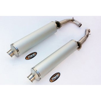 AL/OM/H21 デュアルマフラー ビッグオーバル = 102x130 Superline アルミニウム Honda VTR 1000 F 97 FIRES Marving Exhaust (マービングエキゾースト)