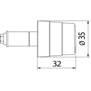 ハンドルバーエンドギア bicolor ブラック/Silver CNC Racing (シーエヌシーレーシング)