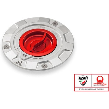 フューエルタンクキャップ Pramac Racing Limited Edition Silver/Red CNC Racing (シーエヌシーレーシング)