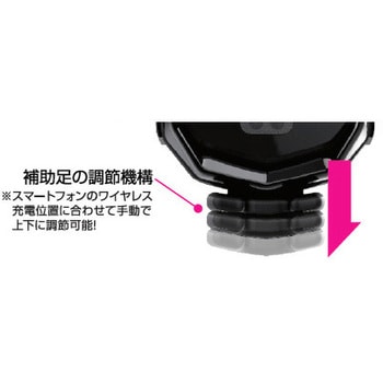 ワイヤレス充電器自動開閉ホルダー キャパシタ付 KW-17 カシムラ