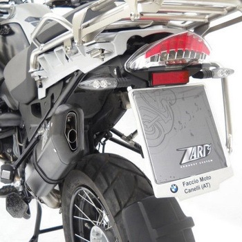 ブラックステンレススチール -ALU スリップオン BMW R 1200 GS (2004-2009) ZARD (ザード)