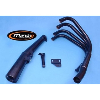 フルシステム 4/1 Master ブラック Kawasaki Z 1100 GP UNI-TRAK Marving Exhaust (マービングエキゾースト)