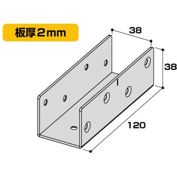 FRT-026 fort黒塗装 2X4用金具タイチャンネルT1-BK fort 1個 FRT-026